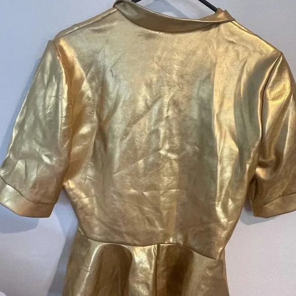 Weismann gold jacket and‎ gold cropped top size XL - Picture 2 of 6